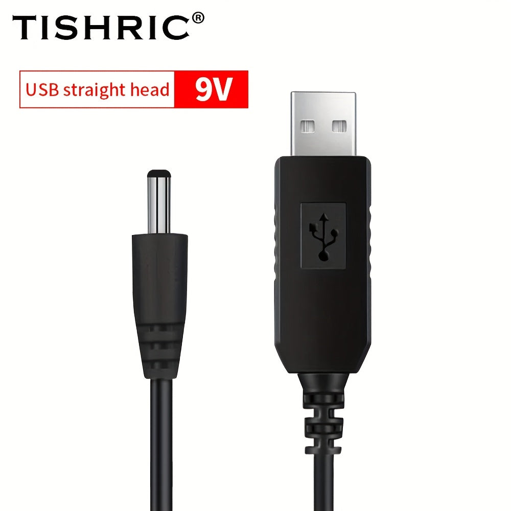 TISHRIC cable convertidor de corriente USB DC 5V a 12V/9V con conector de 2.1x5.5mm