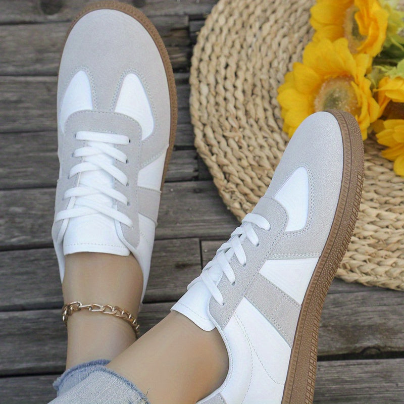 Women's Summer Casual Sneakers White Lightweight Breathable Low-Top Shoes