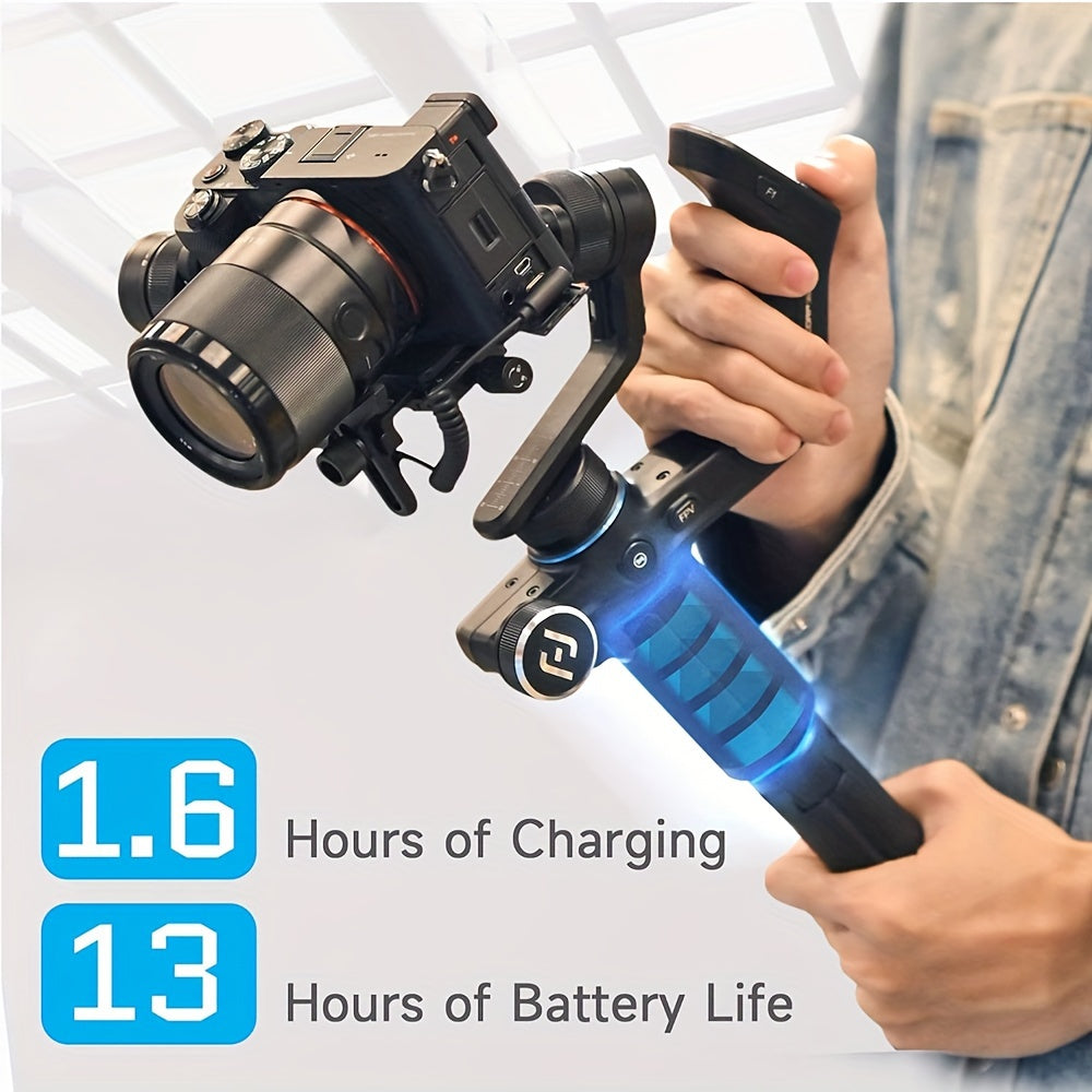 Mini 3-Axis Gimbal Stabilizer for Mirrorless Cameras Action Cameras Smartphones Up to 1.18KG