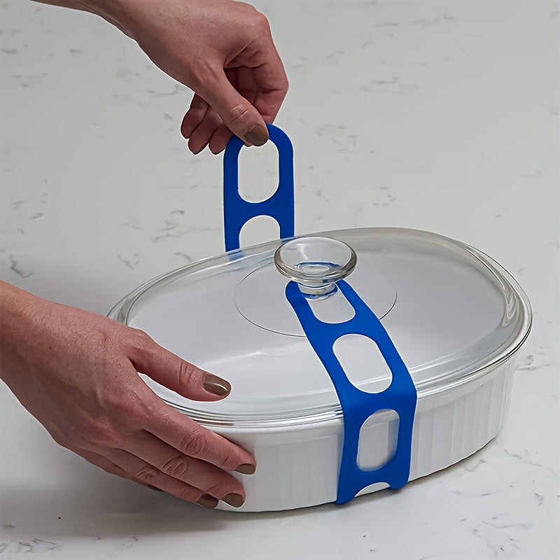 Silicone Lid Strap with Adjustable Elastic Band Leak-Proof Seal for Pots Pans