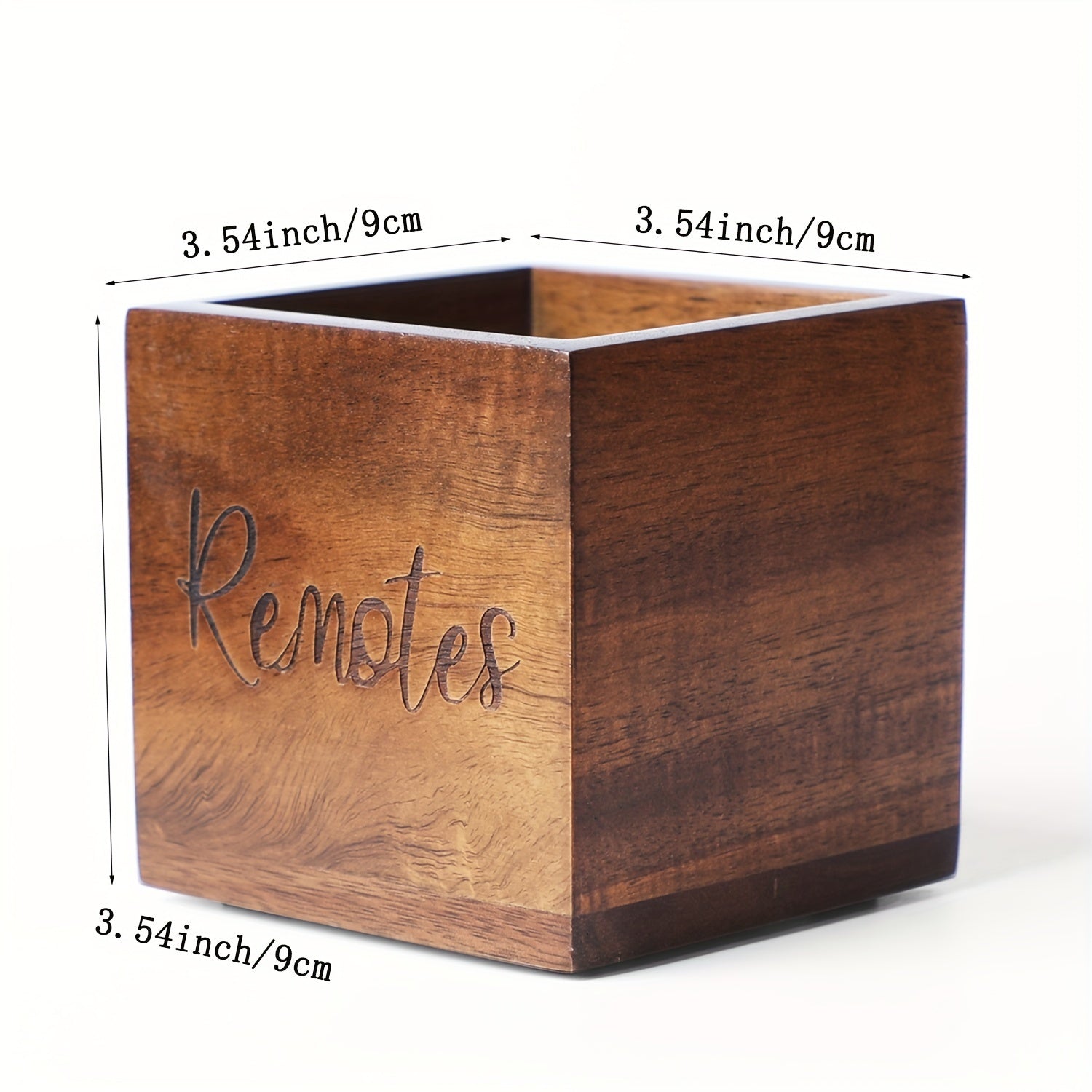 Acacia yog'ochli masofadan boshqarish uchun tashkilotchi, vintage fermachilik stol uchun 2-3 ta masofadan boshqarish uchun mo'ljallangan.