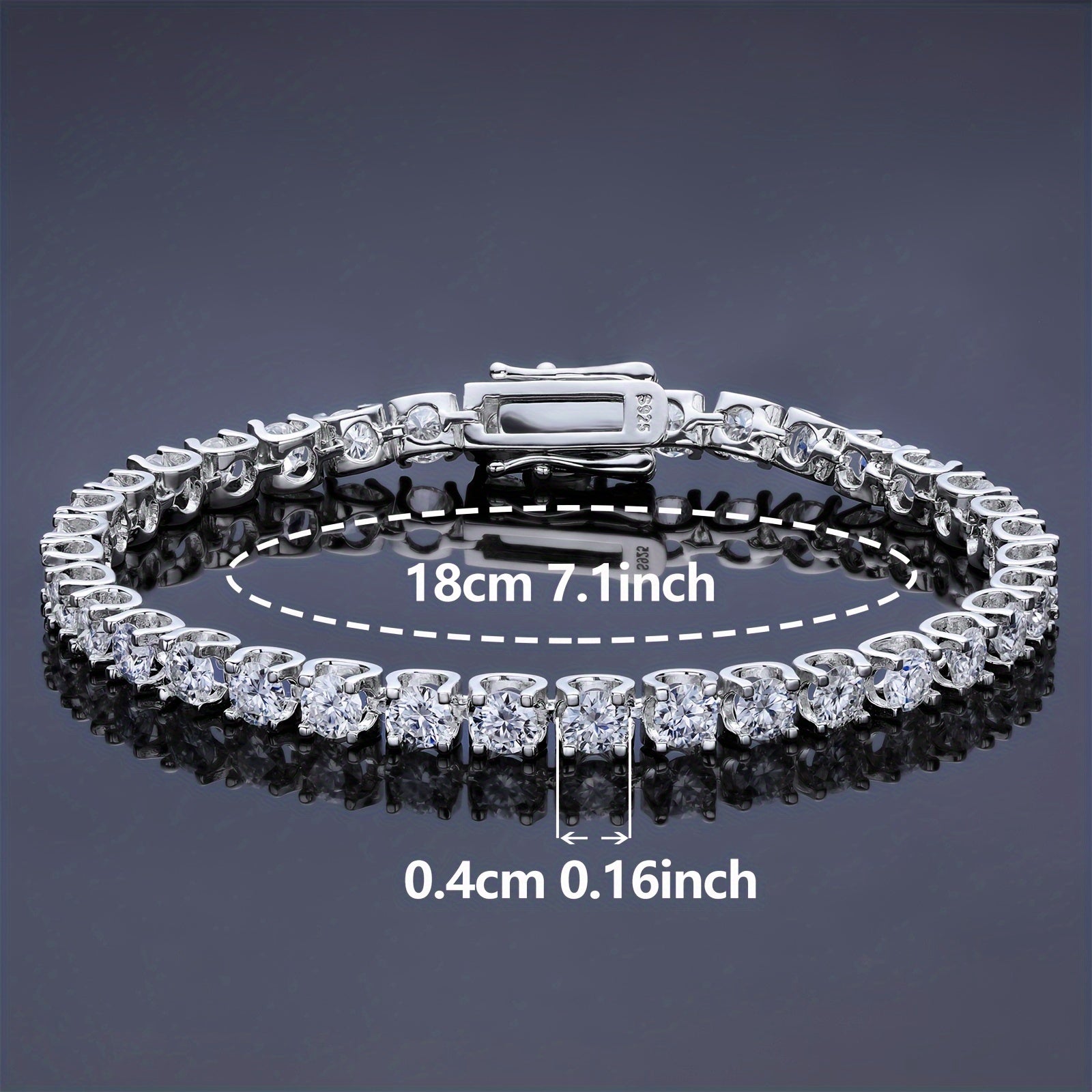 Women’s Hip Hop Style Jewelry Bracelet with Moissanite and Gift Box