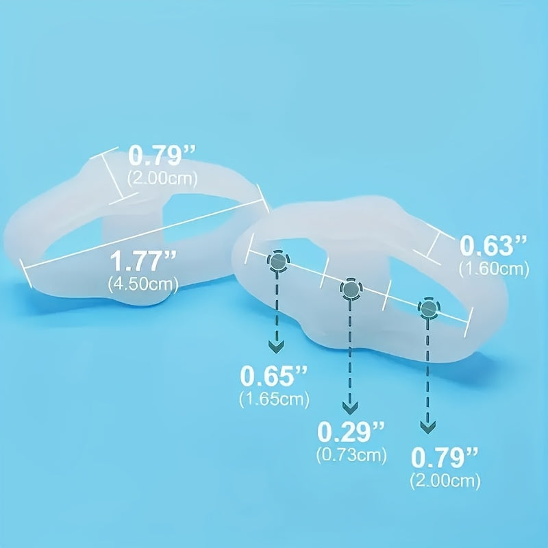 Unisex Silicone Toe Separators Double-Loop Yoga Foot Spacers for Relaxation
