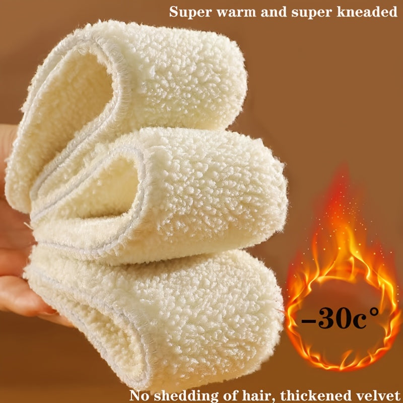 Unisex Warm Lamb Fleece Insoles Winter Cushioned Breathable