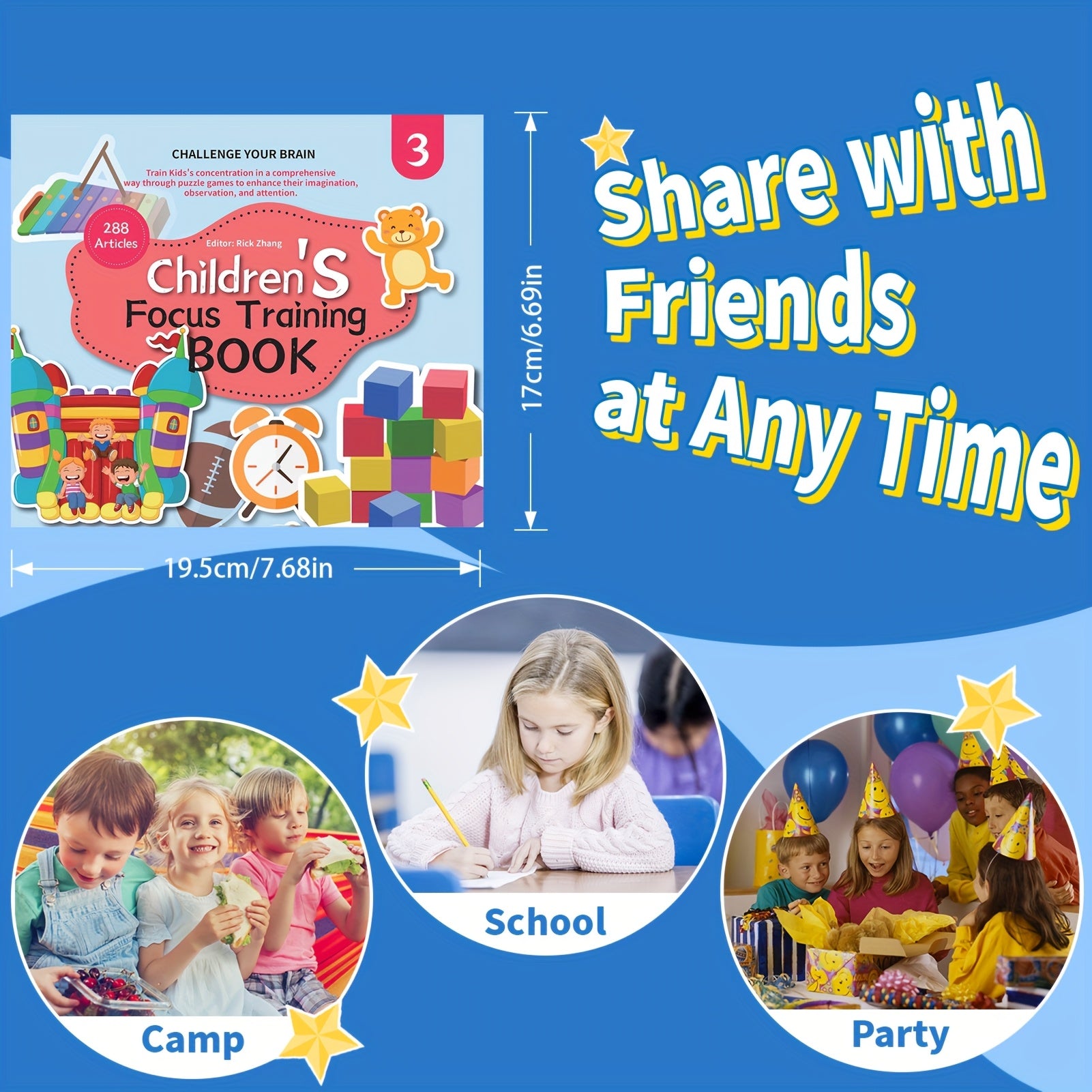 Engaging Focus Enhancement Activity Book for Kids Pattern Recognition Rule Following Brain-Boosting Workbook