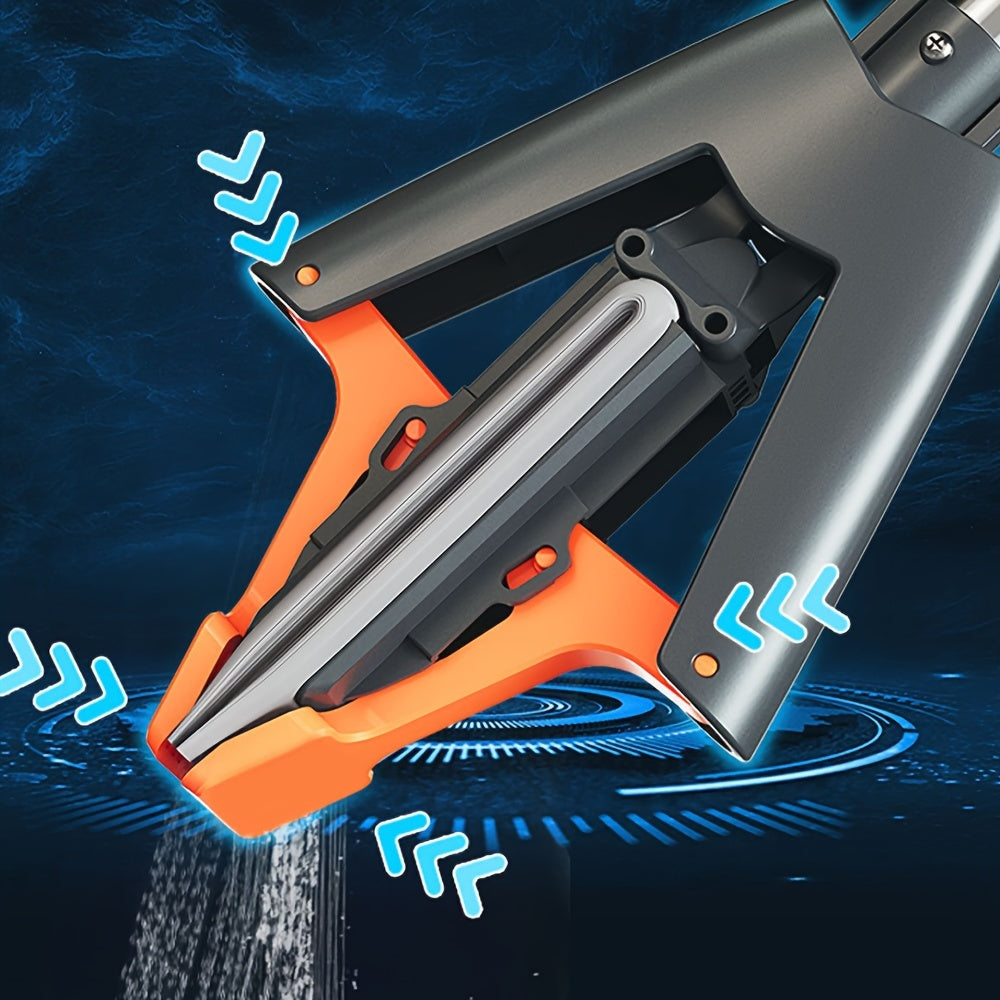 Yarim-Actionli Gubka Mop To'plami, 2 Qayta Ishlatiladigan Bosh bilan Polni Tozalash uchun