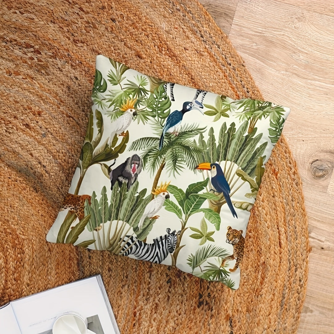 Funda de cojín con estampado animal para sofá, decoración del hogar, 45.72cm