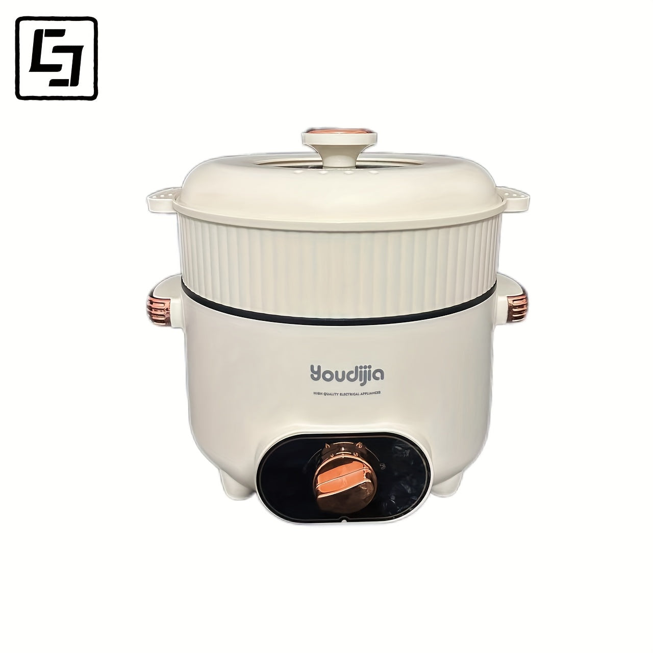 Cocina eléctrica de doble capa de 24cm con enchufe EU para hogar, autocaravana, oficina, dormitorio, sopa, salteado, arroz al vapor