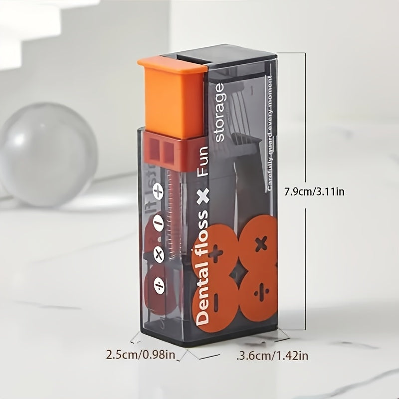 Portable Automatic Dental Flosser with 10 Pre-Cut Strings, Compact Travel Case