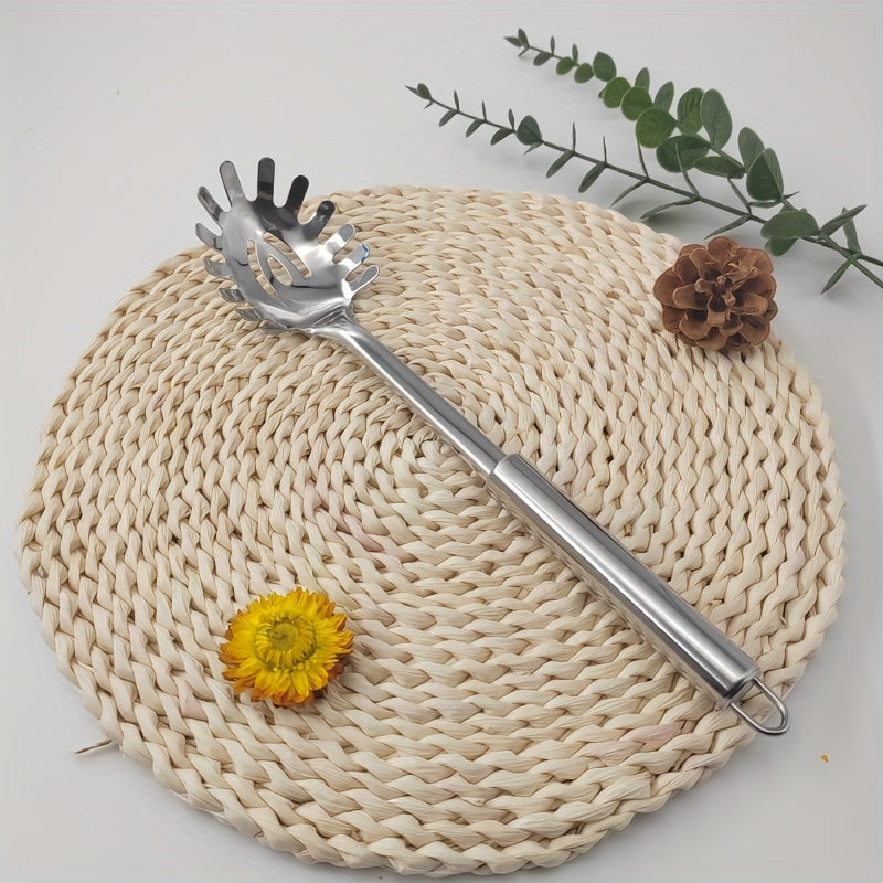 Juego de utensilios de acero inoxidable con espátula y cuchara, negro y dorado, uso profesional