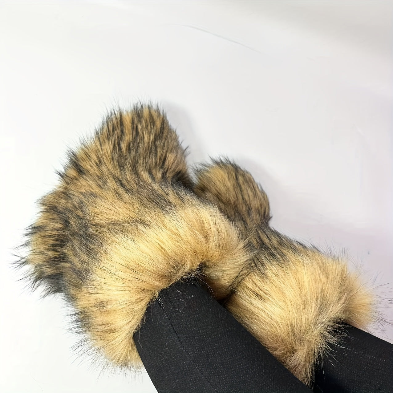 Women's Pink Faux Fur Cozy Winter Snow Boots High-Cut