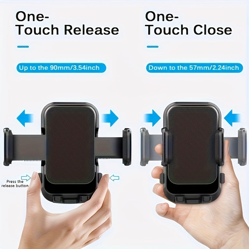 Universal PVC Car Phone Holder for Dashboards with Adhesive Gel Pads