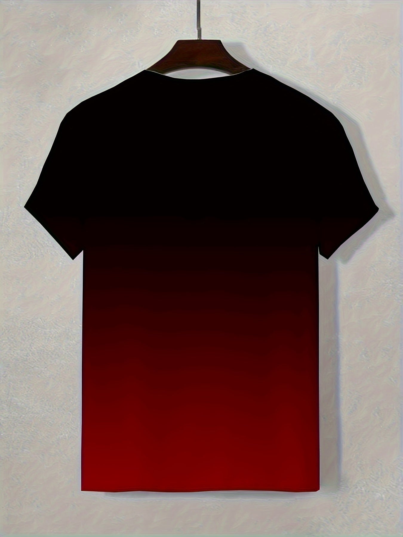 Мужская футболка большого размера с градиентным цветом, повседневная, с коротким рукавом, из полиэстера, весна-лето-осень