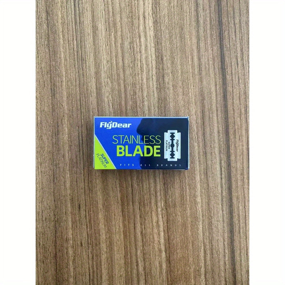 Male Grooming Stainless Steel Double Edge Razor Blades for Barbers, Safety Shaving, 10/20/40/100 Pack