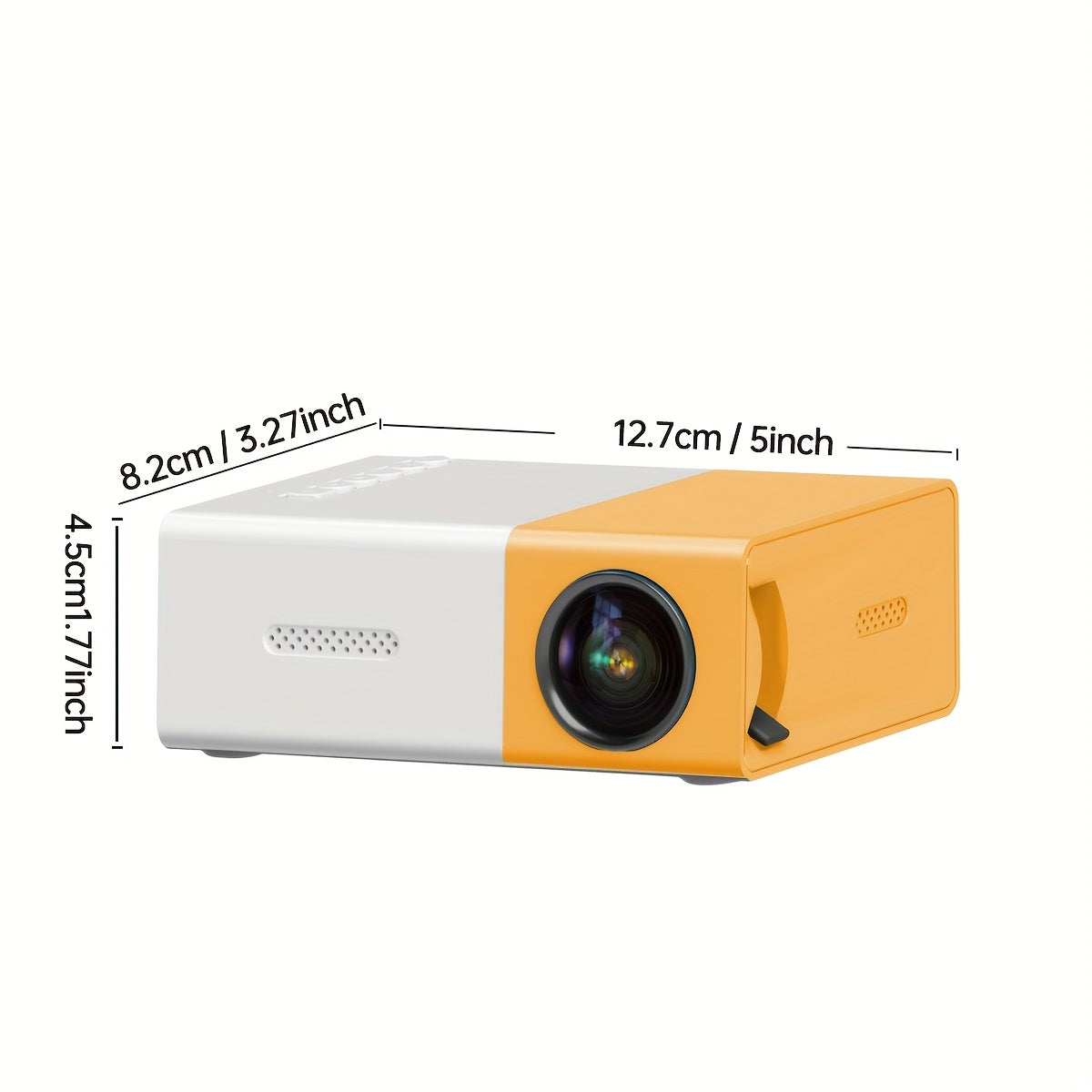 Portable Mini Projector for Indoor Movies TV Gaming with USB AV HDMI