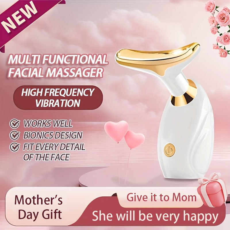 Electric Facial Massager for Women High-Frequency Vibration Neck and Face Skincare