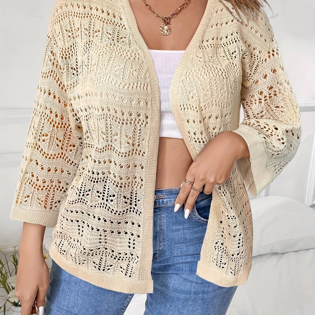 Plus o'lcham ayollar uchun korsetli ajraladigan frontli plyaj kiyimi yengil bahor yoz