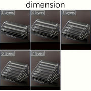 Soporte de exhibición de gafas de acrílico para gafas y cosméticos, estante de almacenamiento en niveles