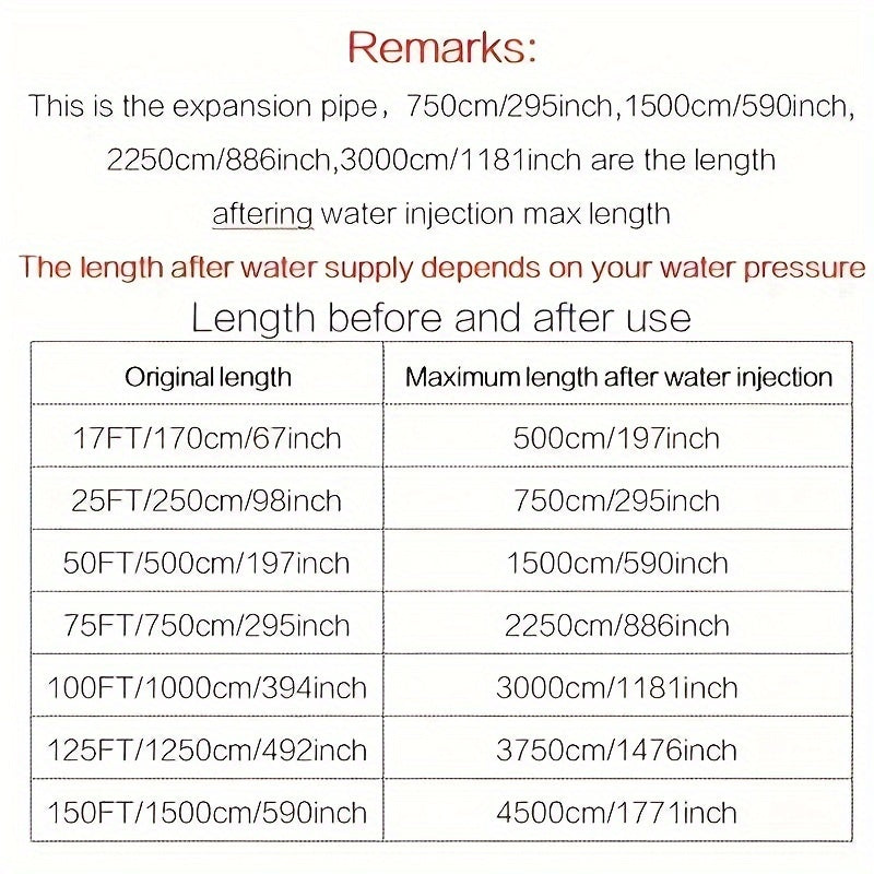 Резиновый расширяемый садовый шланг - выдвижной, легкий, без перегибов, водонепроницаемый дизайн - прочные соединители для легкого полива в саду - подходит для стандартных европейских и американских резьб.