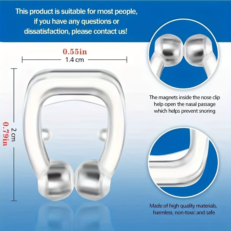 Magnetic Anti-Snoring Nose Clips Reusable Sleep Aid for Men and Women Pack of 2 or 4