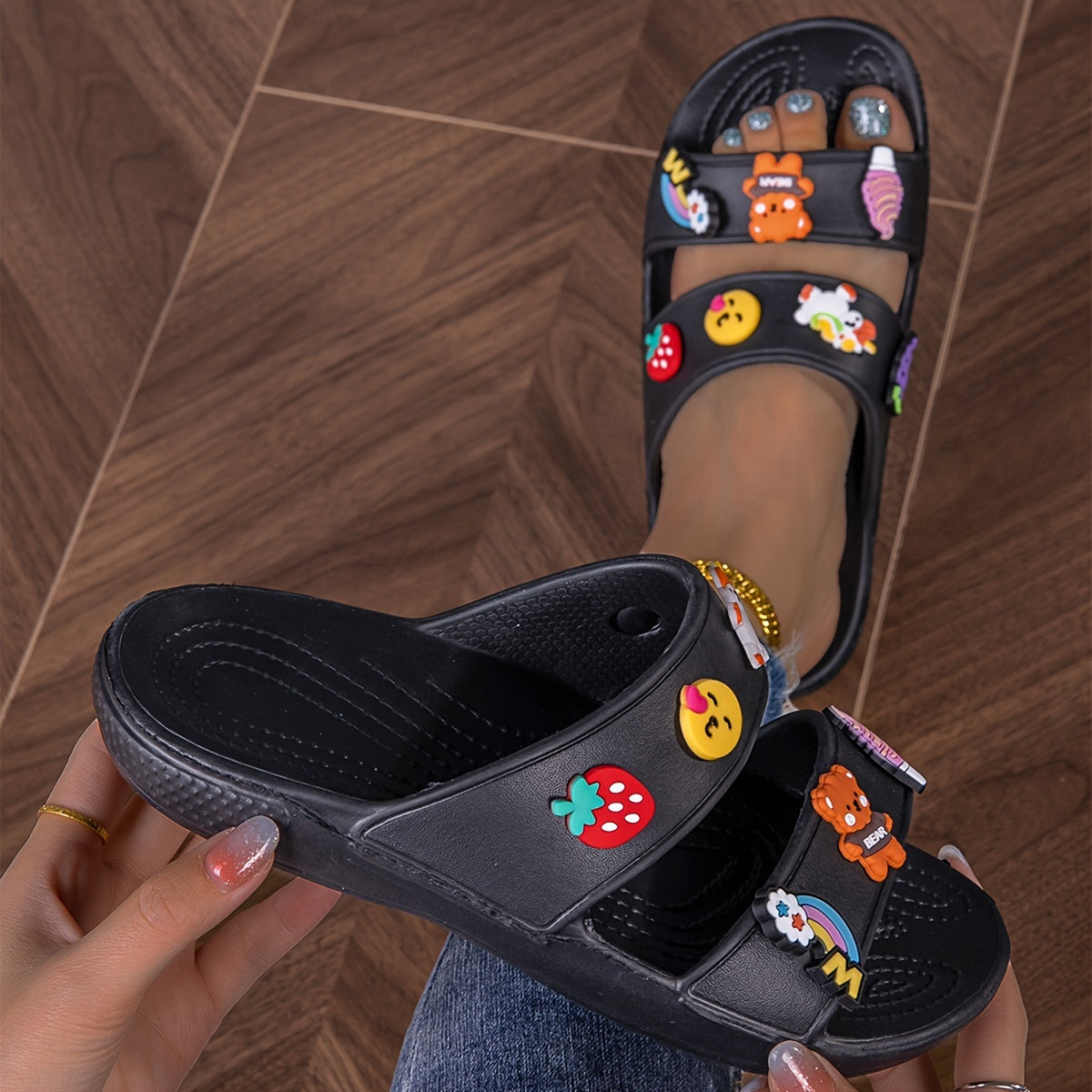 Women's Summer Slides Soft Sole Wear-Resistant Indoor Outdoor Beach Shoes