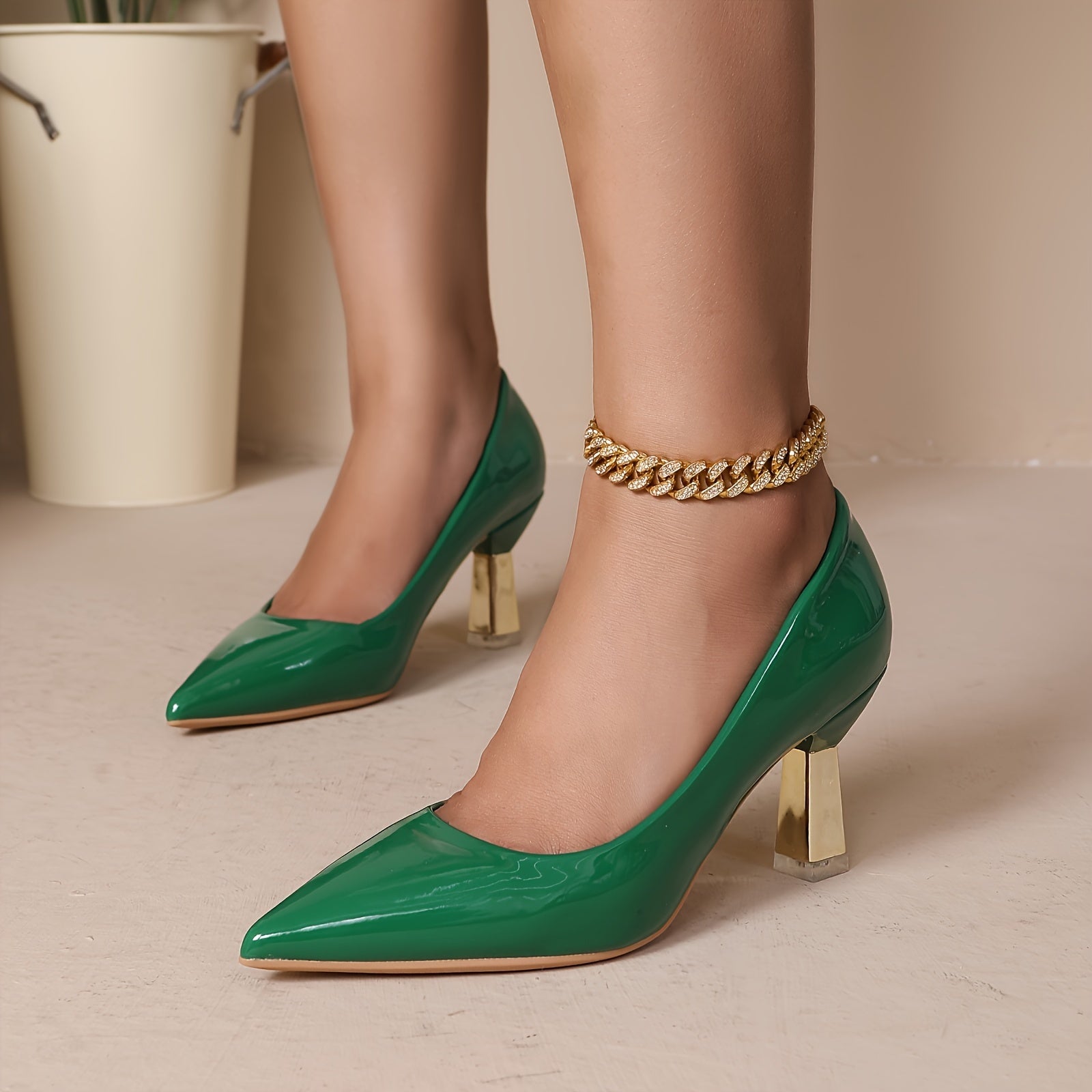 Women's Pointed Toe Thin Heel Shoes Versatile High Heels