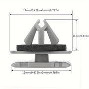 30 piezas de clips de moldura de rocker de plástico, clips para guardabarros, clips para exterior de automóviles