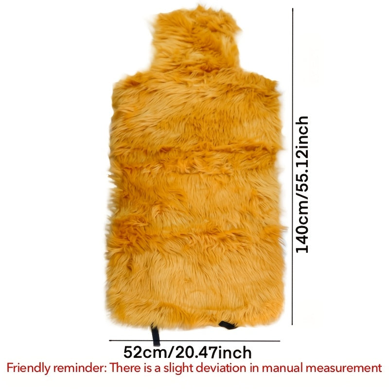 Плюшевый зимний автомобильный подкладка для сиденья, толстая, теплая, моющаяся вручную, универсальный размер