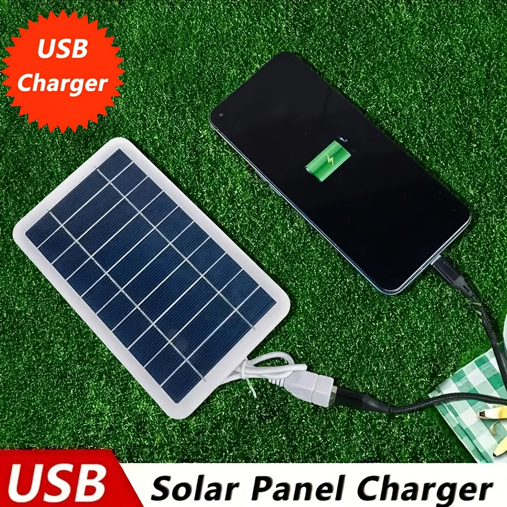 Durable Solar Panel Charger with USB Port for Travel Camping and Mobile Devices