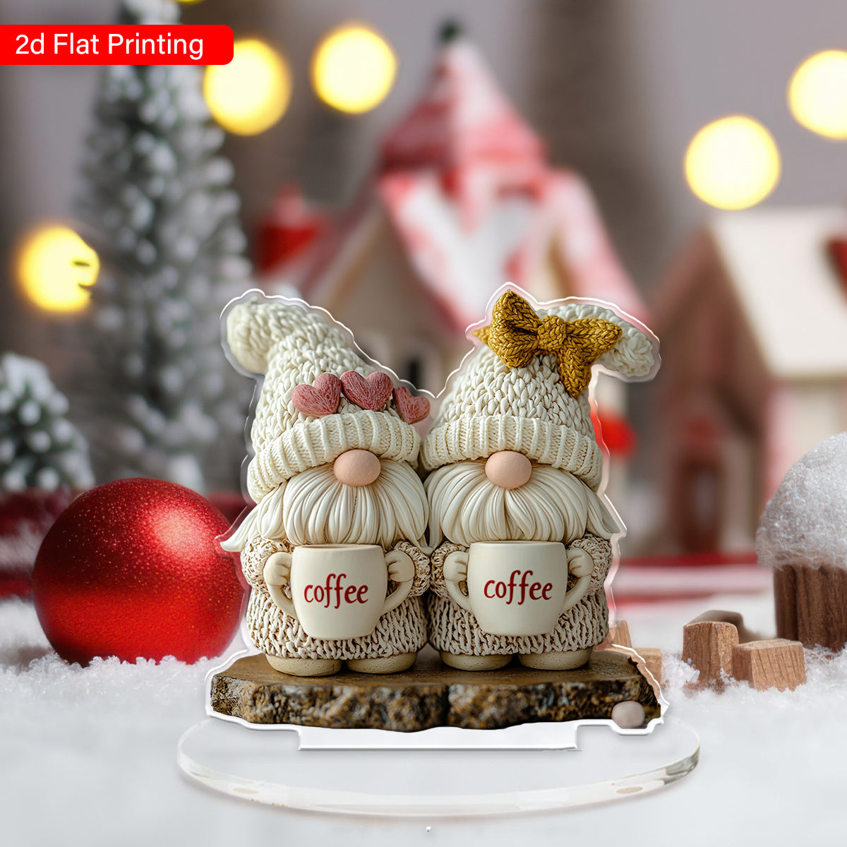 Декор кофейного столика из акрила в виде гнома, многофункциональный настольный украшение для гостиной, спальни, офиса