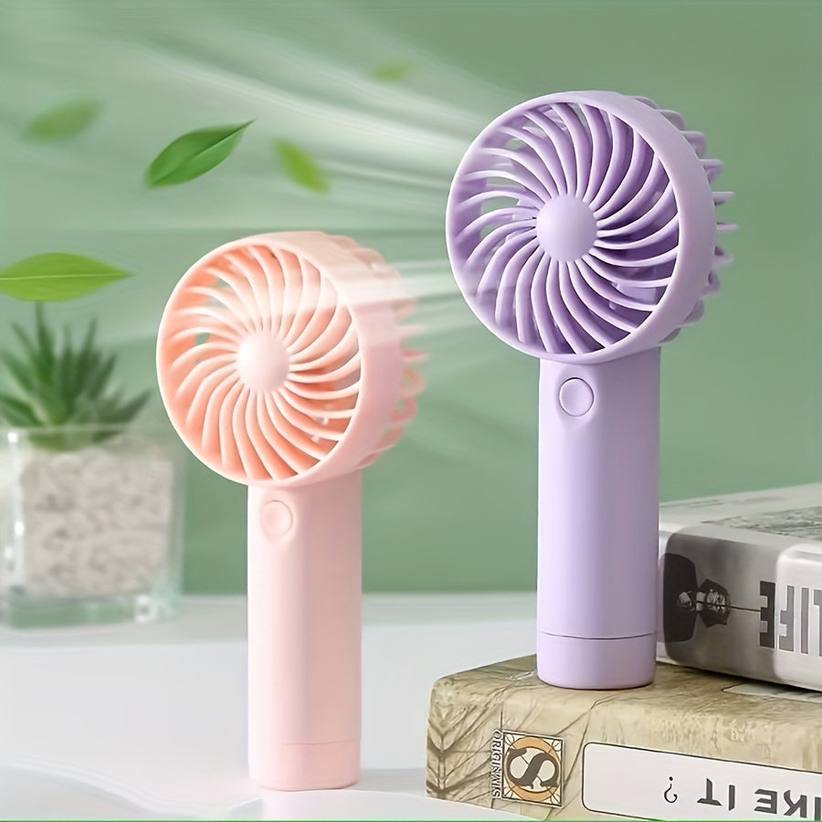 Portable Handheld Mini Fan USB Rechargeable Lithium Battery Compact Personal Cooling Fan