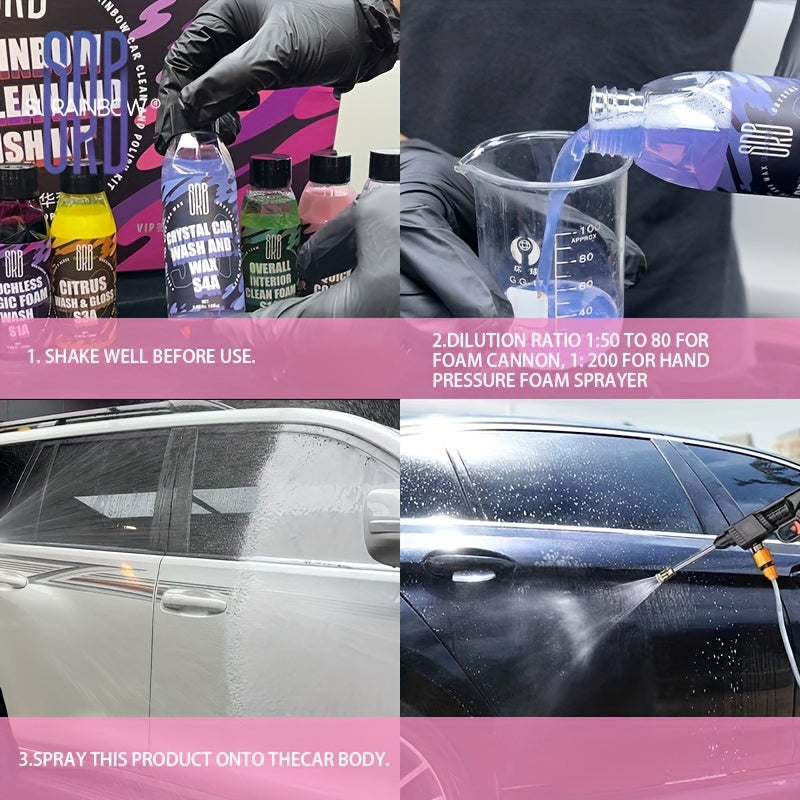 Ceramic Soap Set for Cars Wash and Wax Hydrophobic Coating Rejuvenation
