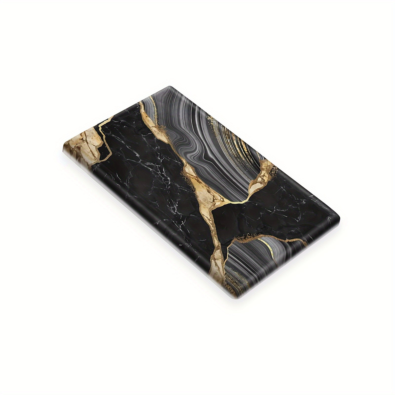 Black and Gold Marble Light Switch Cover Decorative Faceplate for Home Bathroom Dimmer Outlets