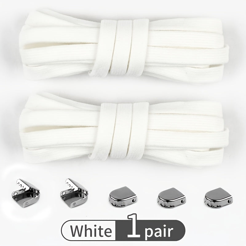 Adult Non-Slip Elastic Shoe Laces, Polyester Spandex, 9 Colors, 100cm