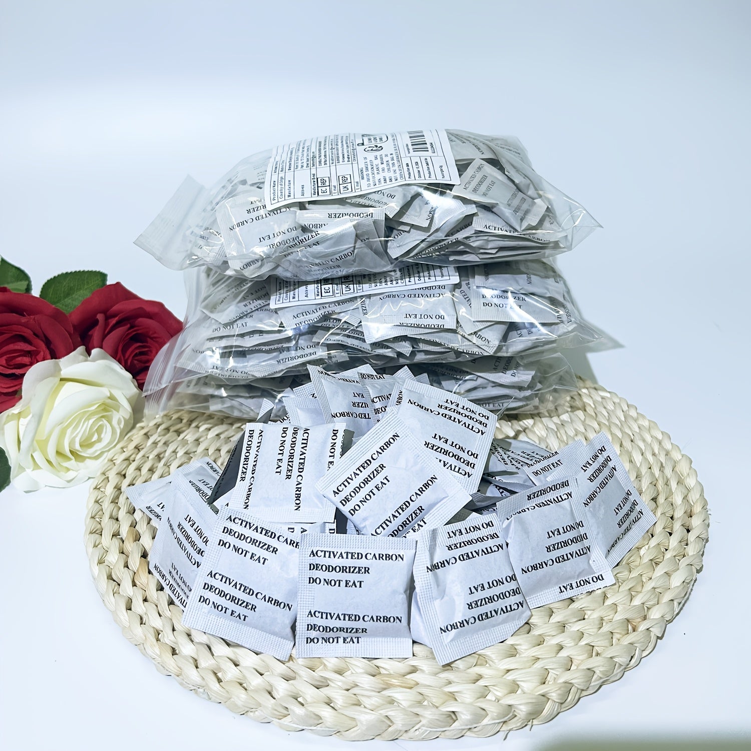 100-Pack Activated Carbon Air Purification Bags for Odor Removal in Home Car Wardrobe