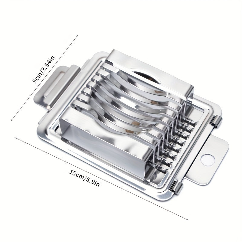 Egg Slicer with Stainless Steel Blades for Hard Boiled Eggs Fruits and Foods