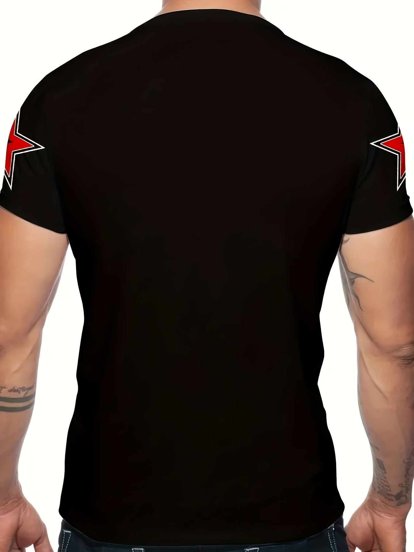 Мужская спортивная футболка с геометрическим узором, классический крой, дышащий полиэстер, увеличенный размер