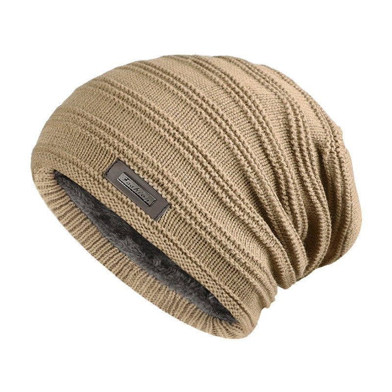 Men's Fleece Knitted Winter Hat Warm Outdoor Cap