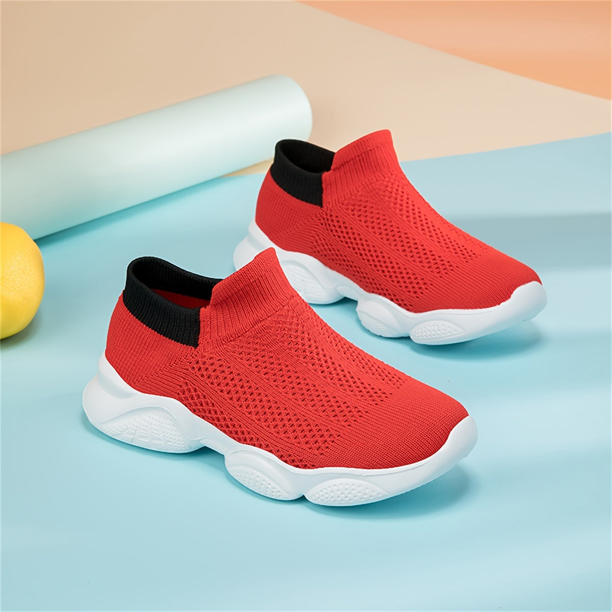 Boys Slip-On Sock Shoes Non-Slip Soft Sole All-Season Casual Sneakers