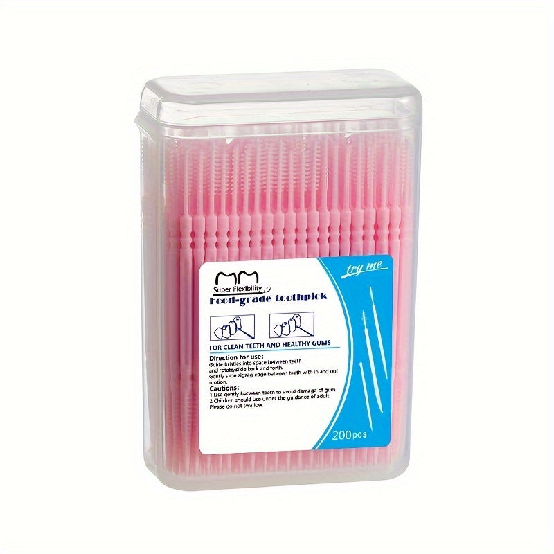 Disposable Family Toothpicks Portable Double-Head Fine Picks 200pcs