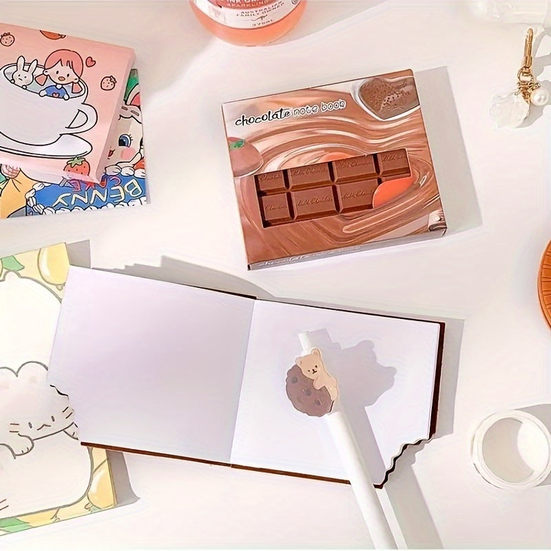 Two Chocolate Notebooks with 80 Pages for Students and Office Use