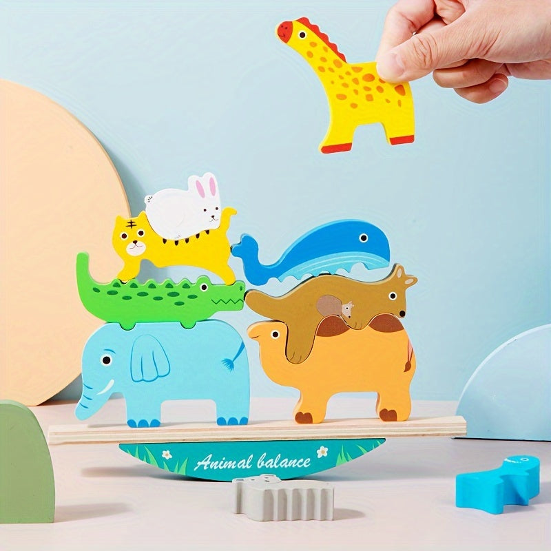 ROYLANZ Yog'och Hayvonlar Stacking O'yinchoq Bloklari – Ta'limni rivojlantirish va Oila uchun Qiziqarli O'yin – Bolalar, O'g'il bolalar va Qizlar uchun Tug'ilgan kunlar, Rojdestvo yoki Bayramlarda mukammal sovg'a
