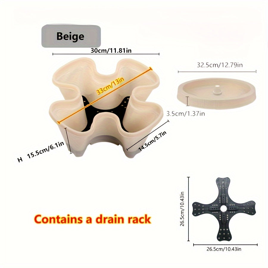 16 dona 5-qavatli to'planadigan gulliklar, g'ildiraklar va asboblar bilan ichki va tashqi bog'dorchilik uchun