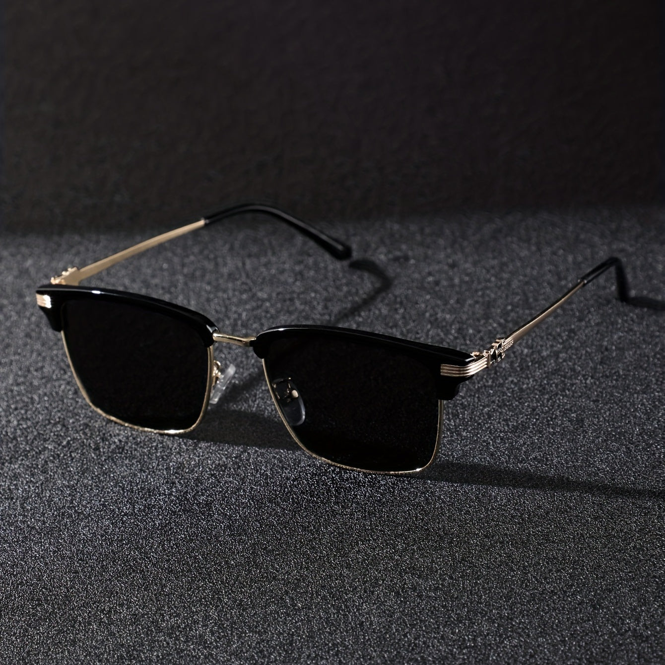 Men's Punk-Style Metal Glasses with Stylish Frame