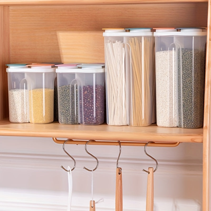 Moisture-Proof Cereal Jar with Divided Compartments for Kitchen Storage