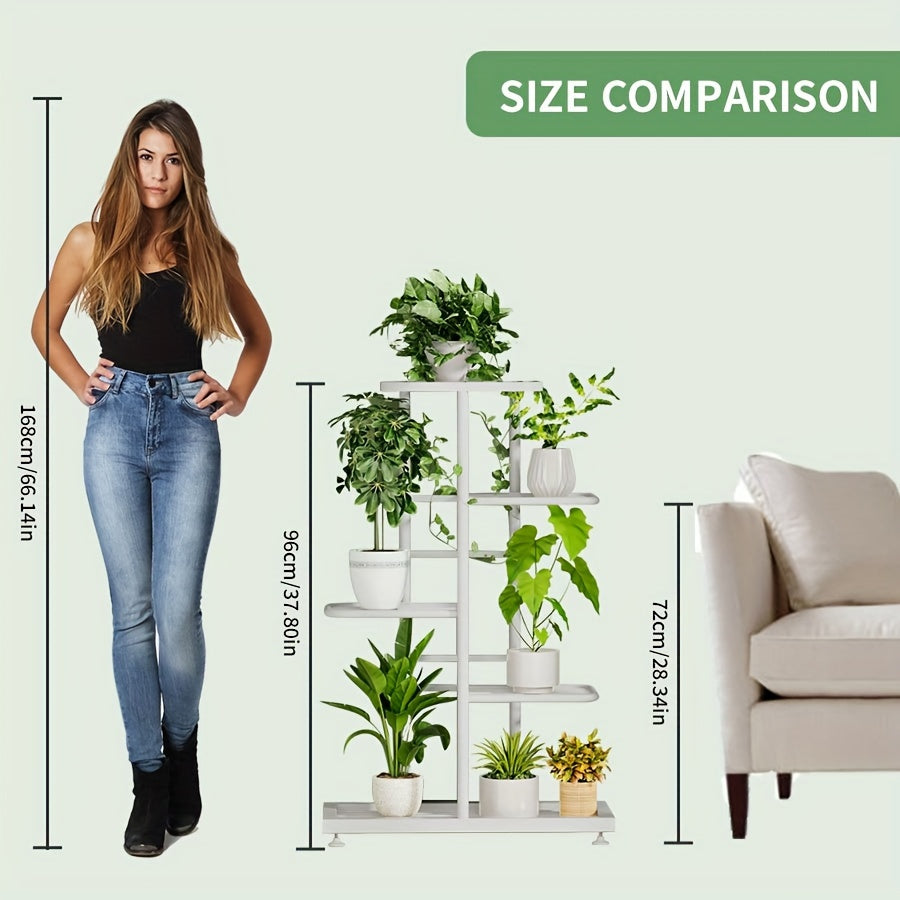 Iron 5-Layer Metal Plant Stand for Indoor and Outdoor Flower and Pot Display