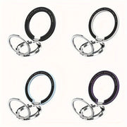 Metal Zinc Alloy Magnetic Phone Ring Holder 360° Rotating Folding Ultra-Thin Car Desktop Compatible