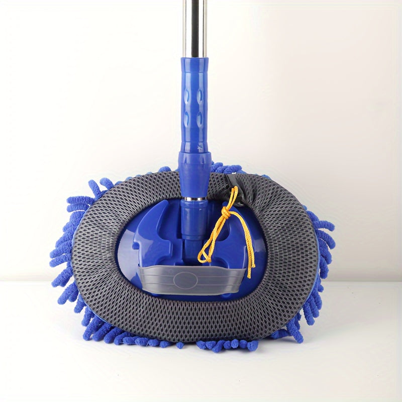 "Avtomobilni tozalash uchun kengaytiriladigan mop, samarali transport vositalarini detallash va parvarish qilish uchun, ultra singdiruvchi mikroto'qima chenille boshli va mustahkam uzun tutqich bilan, uy derzalari uchun ideal. Rang: Yashil va Qora."