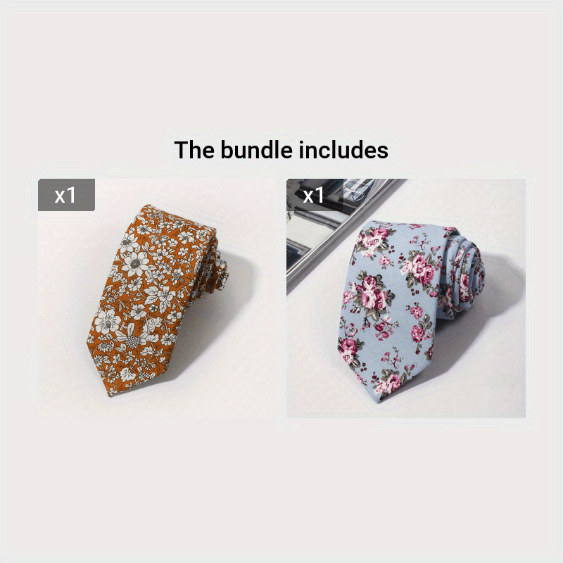 Men's Floral Print Party Tie for Formal Occasions