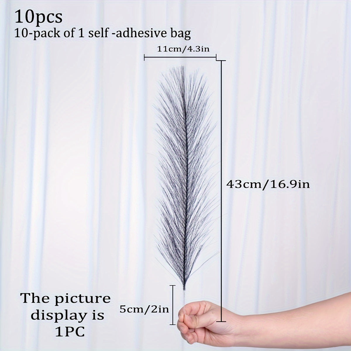 Artificial Reed Pampas Grass Flowers 42.93 cm Tall for Bohemian Decor in Home or Events